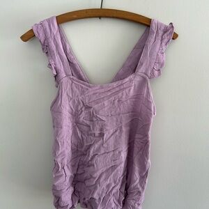 Ichi medium purple Lavender Ruffle tank  Top blouse
